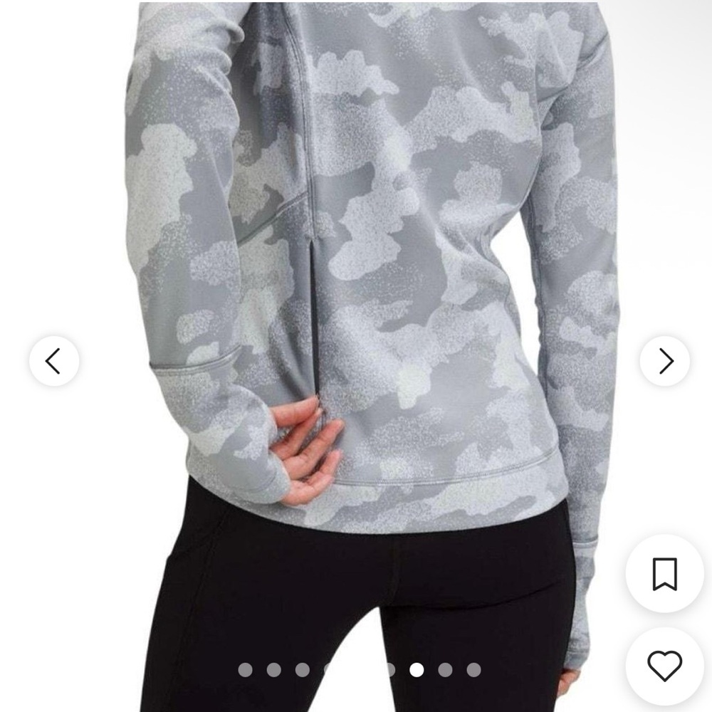 Lululemon Sweatshirt Camo with Thumbholes and Zipper Pocket! Size 12! - Picture 4 of 14